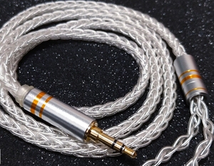 八股纯银耳机升级线mmcx舒尔a2dc铁三角4.4平衡2.