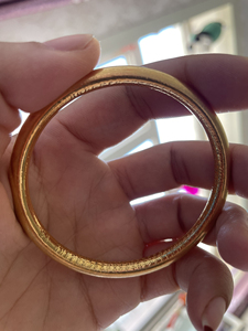 古法手镯 内刻心经 上边带足金999钢印 六桂福的 票子没了