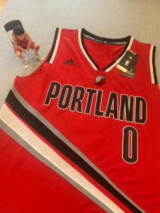 利拉德球衣 波特兰开拓者队球衣 二客红色 客场 撕裂之城