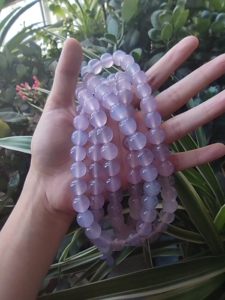 大杨树紫蓝玛瑙手串108颗,因急用钱低价出了,高冰紫,大珠径