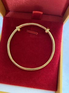 老庙黄金手镯实心999足金