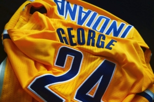 00龙岗小农民淘宝保罗乔治签名球衣步行者24号泡椒乔治签名球衣au