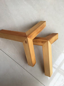 实木可以拆装粽角榫三碰尖三碰肩榫卯结构教学教具课件制作方法演