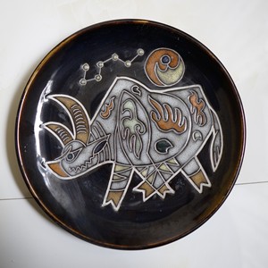 牛年出牛挂盘,博山美陶老品种