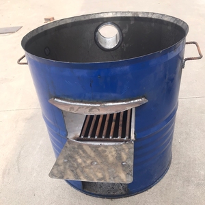 家用移动农村大锅柴火炉简易无烟土灶台旧油桶露天办酒席
