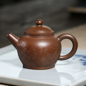 barbie0602淘宝台湾坤恒土器铜瓷壶粗陶中式单壶茶壶功夫茶具泡茶壶