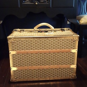 goyard palace 金色木质旅行箱