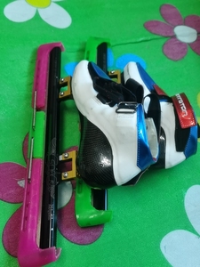 速度滑冰短道速滑百凝盾冰刀一副,40码高普鞋,进口evo黑管