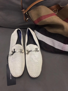 专柜货 john richmond 意大利产真皮大底皮鞋!白