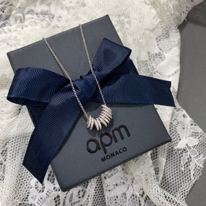 apm项链s925纯银高版本六芒星彩虹贝母星球项链别针转运戒