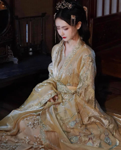 游园惊梦重华战国袍子金色重工华丽汉服汉元素子颂东方美学 正品