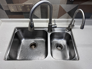 包子子子77淘宝欧派水槽 304不锈钢 紫菜盆 双盆 加厚  全新!