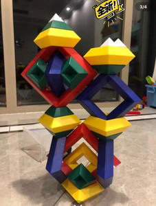 80鲁克森旗舰店天猫智慧金字塔儿童玩具益智多功能百变鲁班塔智力男