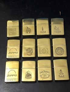 zippo打火机纯铜老机正品可乐火焰点亮人生杰克丹尼二手