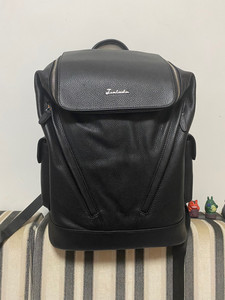 金路达真皮男士双肩包全新 一次未背 金路达男包真皮新款牛皮胸