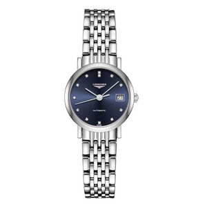 【95新】浪琴博雅系列L4.309.4.97.6蓝面钻刻自动机械女表26手表