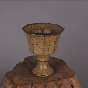 哥窑八方杯仿古