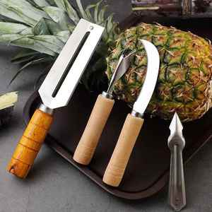 菠萝刀削皮器不锈钢削菠萝神器去眼挖眼夹子菠萝蜜专用刀剥皮工具