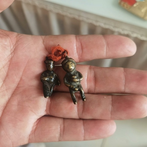 辽金小铜人一对!传世品相!保真包老!特殊物品看好再拍售出不退