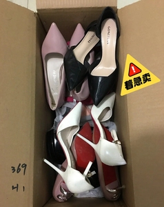 尖头细跟高跟鞋二手闲置,98元八双,六七成新女鞋高跟鞋旧二手