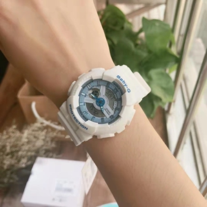 casio卡西欧手表女表baby-g海洋之心网红限量款白蓝配