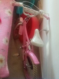 奥特王儿童自行车，浅粉色，适合6-12岁儿童初学骑行，孩子大