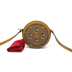 5新] gucci古奇女士米奇圆饼包单肩斜跨包奢侈品时尚