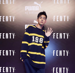 fenty puma正品李现同款学院风长款毛衣 1988长款