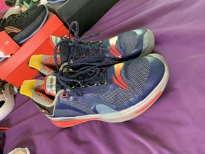 李宁闪击7 太空探索44码 正常使用痕迹 鞋底纹路清晰无磨