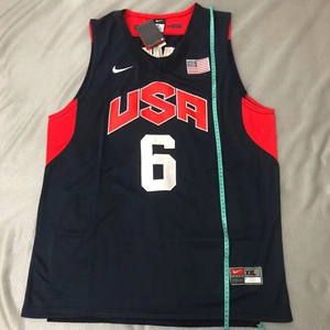 勒布朗詹姆斯 6号球衣 梦八队 刺绣复古球衣