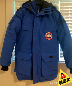 加拿大鹅,小票吊牌(已摘,仍保留)齐全.男款蓝色pbi合作款