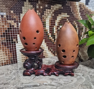 宗华 橄榄型 精品 演奏埙,西安指法左起f调,音色浑厚,过度