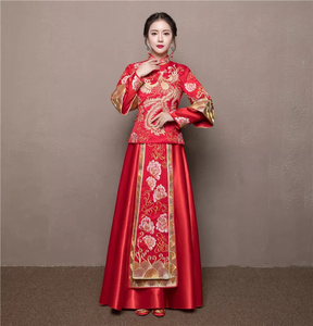 230人付款淘宝baby杨颖同款秀禾服龙凤褂中式婚纱礼服传统新娘敬酒装
