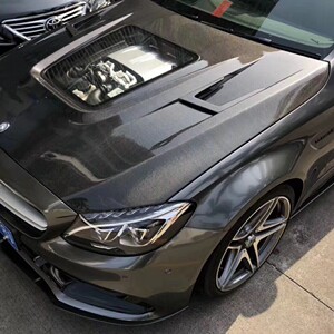 奔驰c级w205 amg c63改装imp透明碳纤维机盖奔驰