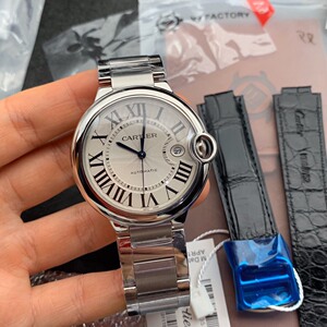 闲置出个卡地亚蓝气球42mm男士机械表真皮男表盒子