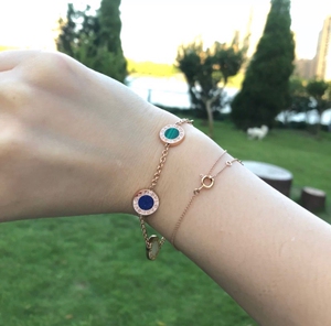 bvlgari 宝格丽 四色双面圆饼手链  新款 公价342