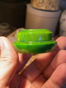 鹿角呛色官帽一套 颜色老味纹理自然子口45外径51高23.