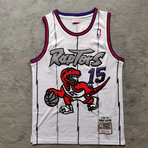 猛龙队1号麦迪复古大暴龙白色球衣nba球衣