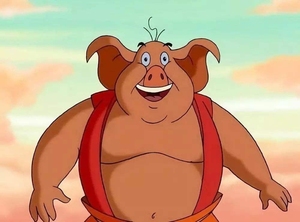 猪八戒一个,九齿钉耙弄丢了,打不了妖怪,整天除了卖萌装傻,背