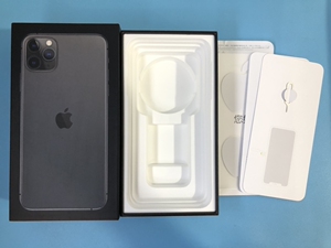 苹果11pro max(深空灰色)原装包装盒,(三包凭证,入