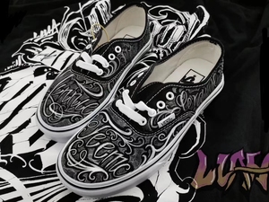手绘鞋定制奇卡诺板鞋奇卡诺板鞋vans