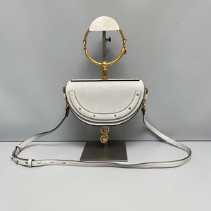 97新,chloe克洛伊 nile小号 全皮圆环半月包,成色