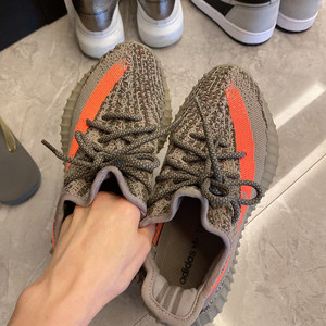 椰子yeezy350 初代灰橙37码