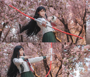 犬夜叉 阿篱戈薇cos 道具弓箭破魔箭 弓cos道具