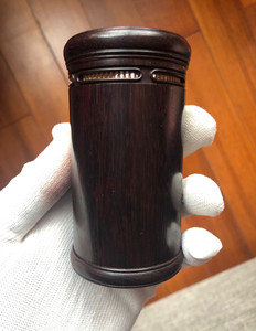 【名家虫具】曹旭升 本工小叶紫檀竹蛉筒 扎嘴黄蛉姐儿金钟蝈蝈