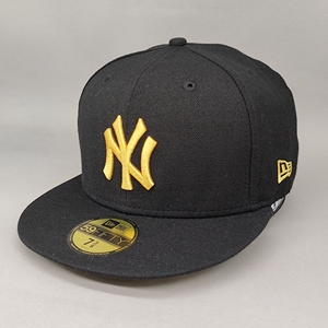 newera5950 mlb ny扬基队平檐棒球帽子黑金嘻哈
