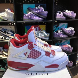 aj4 亚特兰大白红 46码 无盒 鞋头星星还有很多