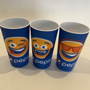 百事可乐周边收藏表情塑料杯emoji水杯摆件