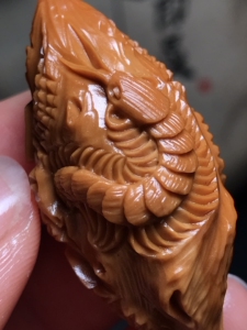 小步争淘宝五毒,木延本工橄榄核雕,纯手工铲刀工雕刻,蝎子蜈蚣蟾蜍