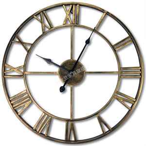 美式欧式复古创意时钟金属铁艺罗马挂钟客厅装饰壁挂钟表